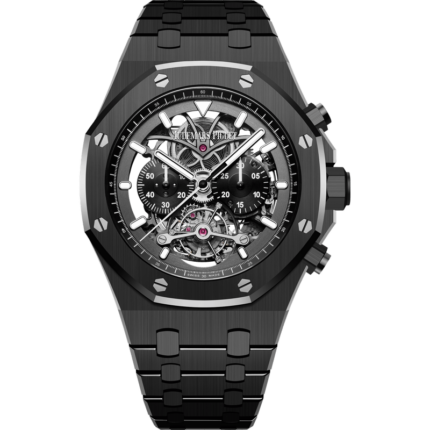 Audemars Piguet-26343CE.OO.1247CE.01 Royal Oak 26343 Tourbillon Chronograph Openworked Ceramic