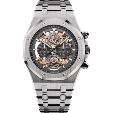 Audemars Piguet-26347TI.OO.1205TI.01 Royal Oak 26347 Tourbillon Chronograph Openworked Titanium