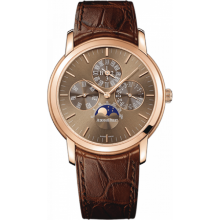 Audemars Piguet-26390OR.OO.D093CR.01 Jules Audemars 26390 Perpetual Calendar Pink Gold / Brown