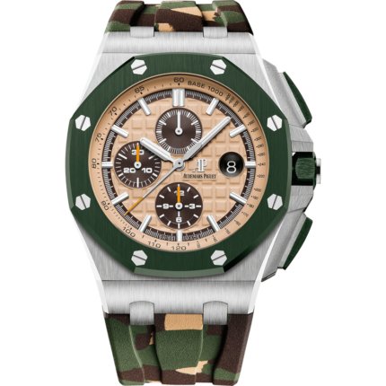 Audemars Piguet-26400SO.OO.A054CA.01 Royal Oak Offshore 44 Stainless Steel / Ceramic / Beige / Rubber