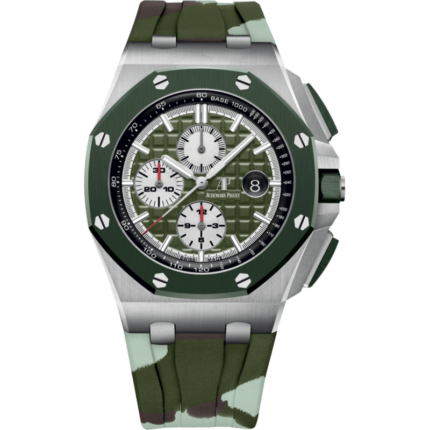 Audemars Piguet-26400SO.OO.A055CA.01 Royal Oak Offshore 44 Stainless Steel / Ceramic / Khaki / Rubber