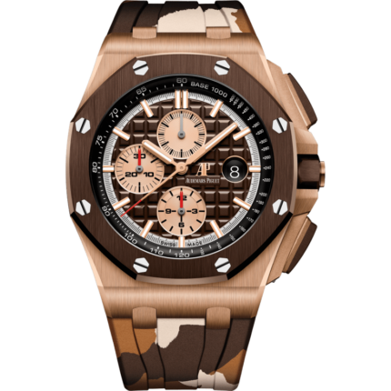 Audemars Piguet-26401RO.OO.A087CA.01 Royal Oak Offshore 42 Pink Gold / Ceramic / Brown / Rubber
