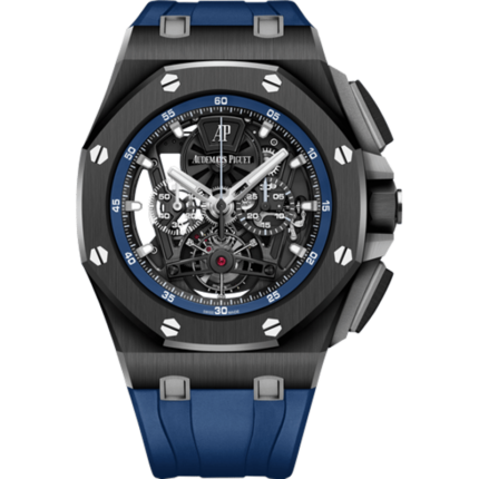 Audemars Piguet-26407CE.OO.A030CA.01 Royal Oak Offshore Tourbillon Chronograph Openworked Ceramic / Rubber
