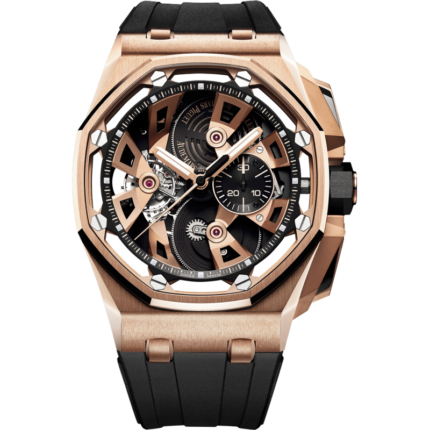 Audemars Piguet-26421OR.OO.A002CA.01 Royal Oak Offshore Tourbillon Chronograph Pink Gold