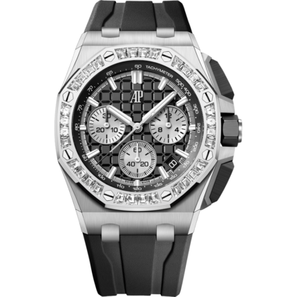 Audemars Piguet-26424BC.ZZ.D002CA.01 Royal Oak Offshore 43 White Gold - Baguette / Black