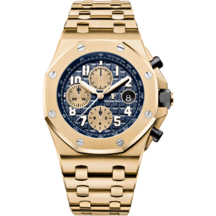 Audemars Piguet-26470BA.OO.1000BA.01 Royal Oak Offshore 26470 Yellow Gold / Blue