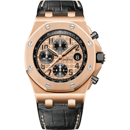 Audemars Piguet-26470OR.OO.A002CR.01 Royal Oak Offshore 26470 Pink Gold / Pink Gold / Alligator
