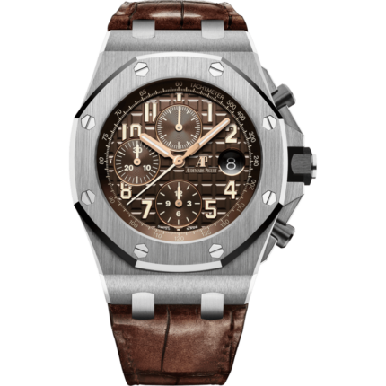 Audemars Piguet-26470ST.OO.A820CR.01 Royal Oak Offshore 26470 Stainless Steel / Brown / Alligator
