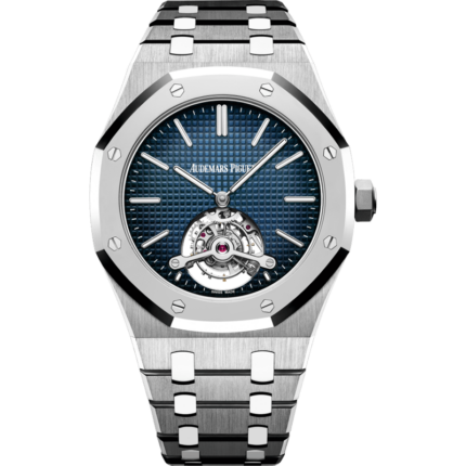 Audemars Piguet-26510IP.OO.1220IP.01 Royal Oak Ultra Thin Tourbillon Titanium / Platinum / Blue