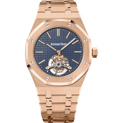Audemars Piguet-26510OR.OO.1220OR.01 Royal Oak Ultra Thin Tourbillon Pink Gold / Blue