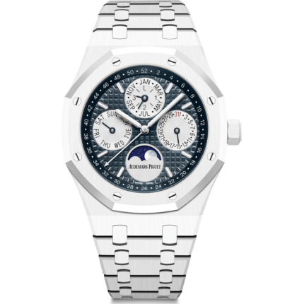 Audemars Piguet-26579CB.OO.1225CB.01 Royal Oak Perpetual Calendar 41 White Ceramic / Blue