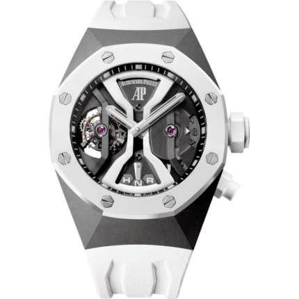 Audemars Piguet-26580IO.OO.D010CA.01 Royal Oak Concept 26580 GMT Tourbillon Titanium / White Ceramics