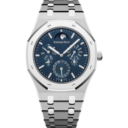Audemars Piguet-26586IP.OO.1240IP.01 Royal Oak Perpetual Calendar Ultra Thin Titanium - Platinum / Blue / Bracelet