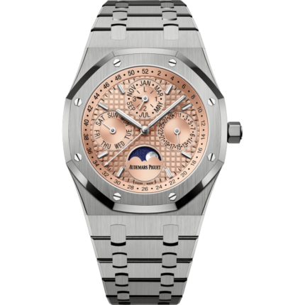 Audemars Piguet-26615TI.OO.1220TI.01 Royal Oak Perpetual Calendar 41 Titanium / Salmon