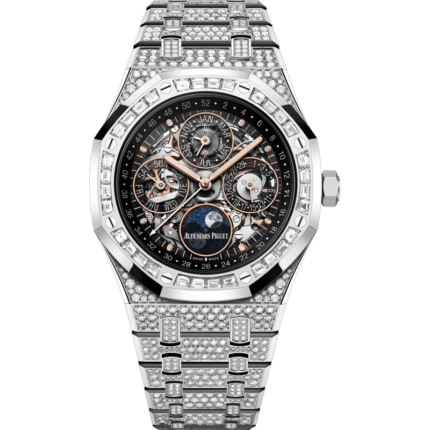 Audemars Piguet-26625BC.ZZ.1223BC.02 Royal Oak Perpetual Calendar 41 White Gold - Diamond / Skeleton