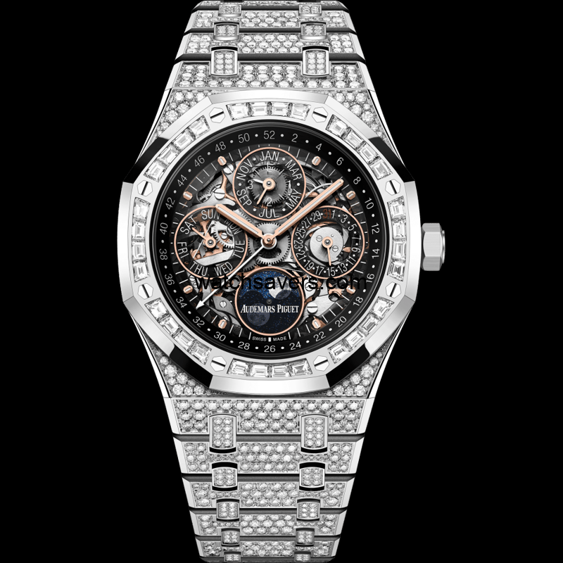 26625BC.ZZ_.1223BC.02_image01.png Audemars Piguet-26625BC.ZZ.1223BC.02 Royal Oak Perpetual Calendar 41 White Gold - Diamond / Skeleton