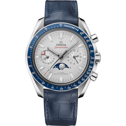 Omega-304.93.44.52.99.004 Speedmaster Moonphase Chronograph Master Chronometer Platinum / Silver / Diamond