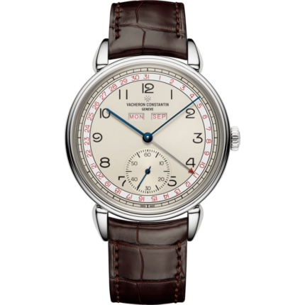 Vacheron Constantin-3110V/000A-B425 Historiques Triple Calendrier 1942 Stainless Steel / Silver /  Burgundy