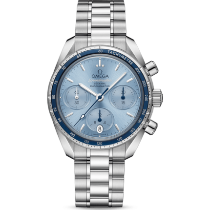 Omega-324.30.38.50.03.001 Speedmaster Co-Axial 38 Stainless Steel / Blue / Bracelet