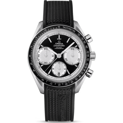 Omega-326.32.40.50.01.002 Speedmaster Racing Co-Axial Chronograph Stainless Steel / Inverted Panda / Rubber