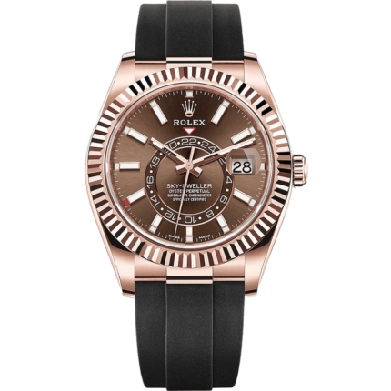 Rolex-326235-0005 Sky-Dweller Everose / Chocolate / Oysterflex