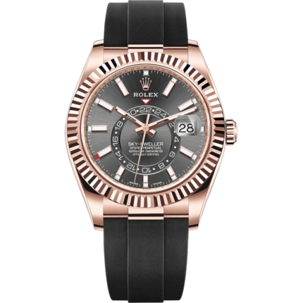 Rolex-326235-0006 Sky-Dweller Everose / Dark Rhodium / Oysterflex