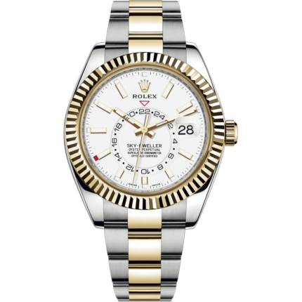 Rolex-326933-0009 Sky-Dweller Stainless Steel / Yellow Gold / White / Oyster