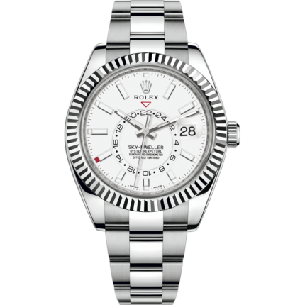 Rolex-326934-0001 Sky-Dweller Stainless Steel / White Gold / White