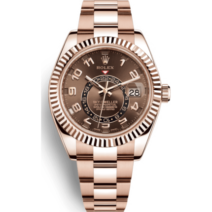 Rolex-326935-0003 Sky-Dweller Everose / Chocolate - Arabic