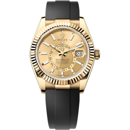 Rolex-336238-0001 Sky-Dweller Yellow Gold / Champagne / OysterFlex
