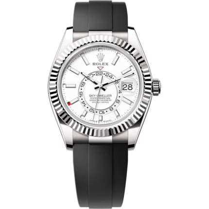 Rolex-336239-0003 Sky-Dweller White Gold / White / OysterFlex