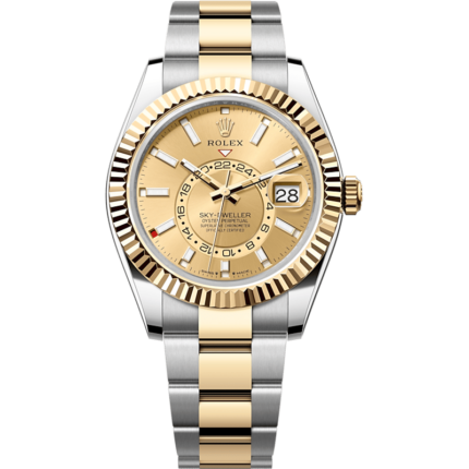 Rolex-336933-0001 Sky-Dweller Stainless Steel - Yellow Gold / Champagne / Oyster