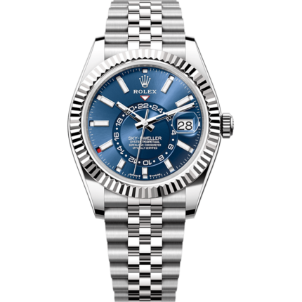 Rolex-336934-0006 Sky-Dweller Stainless Steel - White Gold / Blue / Jubilee