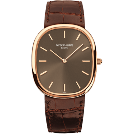 Patek Philippe-3738/100R-001 Golden Ellipse 3738 Rose Gold / Brown