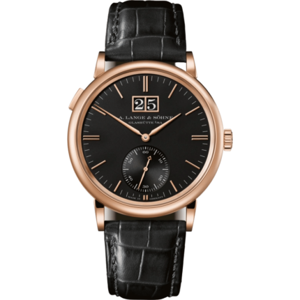 A. Lange & Söhne-381.031 Saxonia Outsize Date Pink Gold / Black