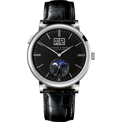 A. Lange & Söhne-384.029 Saxonia Moonphase White Gold / Black