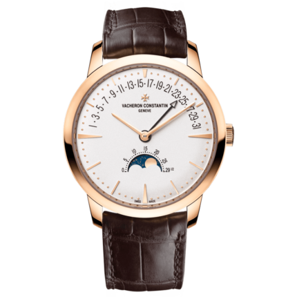 Vacheron Constantin-4010U/000R-B329 Patrimony Moon Phase and Retrograde Date Pink Gold / Silver