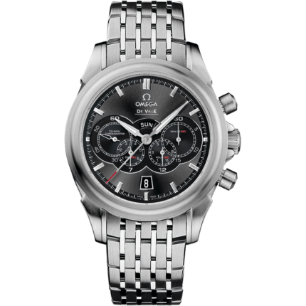 Omega-422.10.41.52.06.001 De Ville Co-Axial 41 Chronograph 4 Counters Stainless Steel / Grey / Bracelet