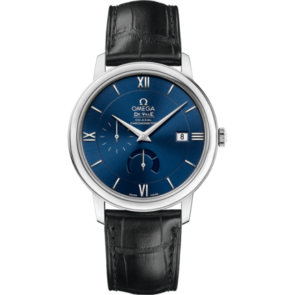 Omega-424.13.40.21.03.001 De Ville Prestige Co-Axial 39.5 Power Reserve Stainless Steel / Blue