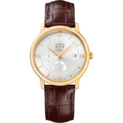 Omega-424.53.40.21.02.002 De Ville Prestige Co-Axial 39.5 Power Reserve Yellow Gold / Silver