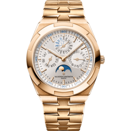 Vacheron Constantin-4300V/120R-B064 Overseas Ultra-Thin Perpetual Calendar Pink Gold / Silver / Bracelet