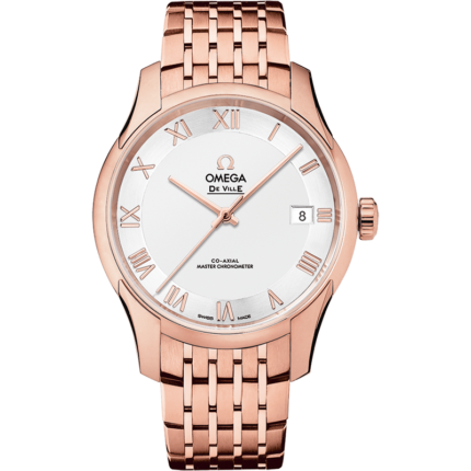 Omega-433.50.41.21.02.001 De Ville Hour Vision Master Chronometer Sedna Gold / Silver / Bracelet
