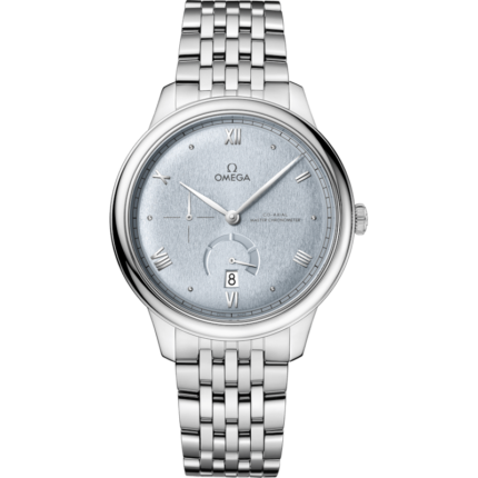 Omega-434.10.41.21.03.001 De Ville Power Reserve Master Chronometer Stainless Steel / Ice Blue / Bracelet