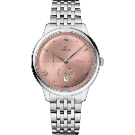 Omega-434.10.41.21.10.001 De Ville Power Reserve Master Chronometer Stainless Steel / Salmon / Bracelet