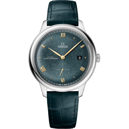 Omega-434.13.41.20.10.001 De Ville Small Seconds Master Chronometer Stainless Steel / Turquoise