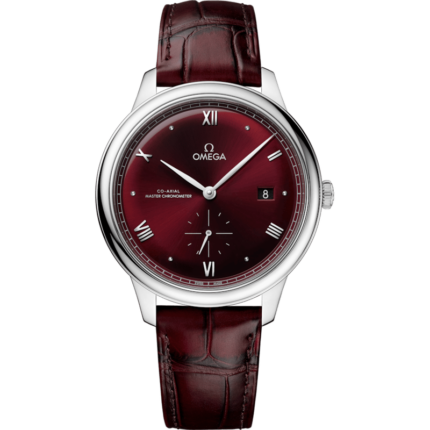 Omega-434.13.41.20.11.001 De Ville Small Seconds Master Chronometer Stainless Steel / Burgundy
