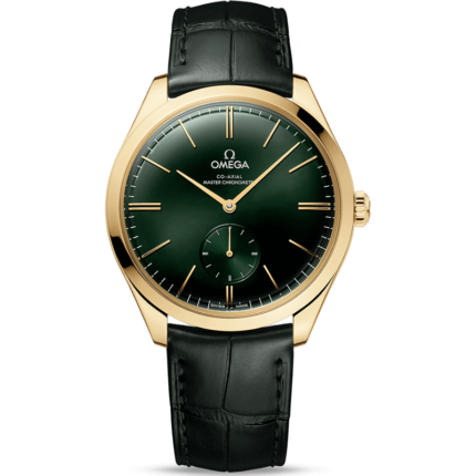 Omega-435.53.40.21.10.001 De Ville Trésor Master Chronometer Small Seconds Yellow Gold / Green