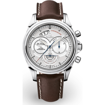 Omega-4850.30.37 De Ville Co-Axial 41 Chronoscope Stainless Steel / Silver