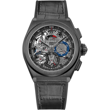 Zenith-49.9000.9004/78.R582 Defy El Primero 21 Black Ceramic / Skeleton / Alligator