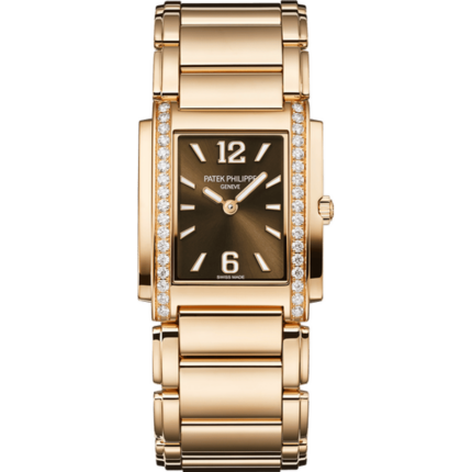 Patek Philippe-4910/1201R-001 Twenty~4 Manchette Rose Gold / Brown